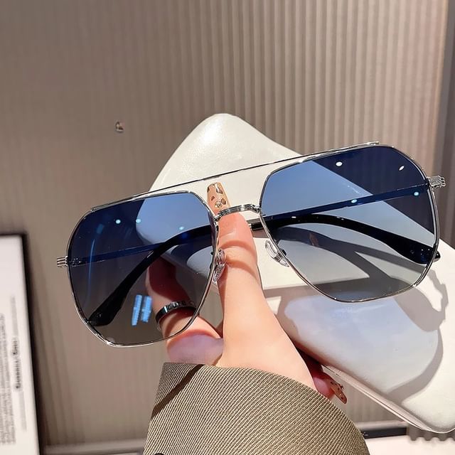 Set Case Cleaning Double Sunglasses / Bridge Pouch Cloth Polished Frame Metal