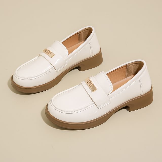 Platform Loafers Patent Leather