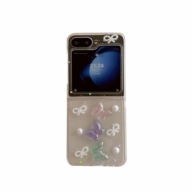 Set- Samsung Flip Strap Phone / Case Butterfly