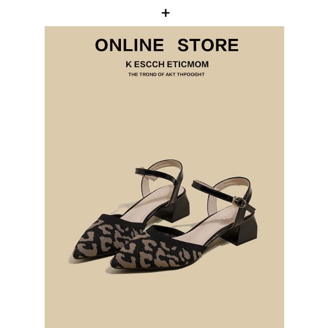 Sandals Chunky Pointed Heel