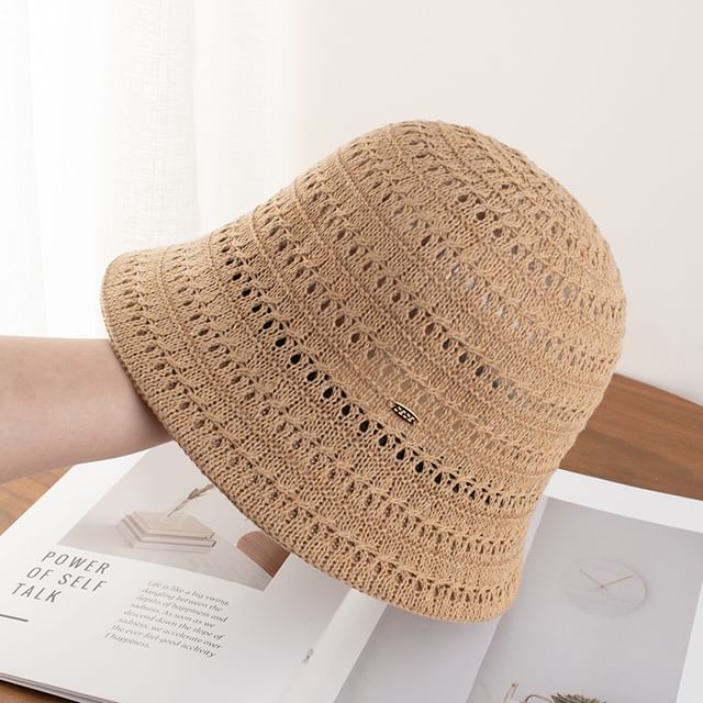 Textured Cloche Plain Hat