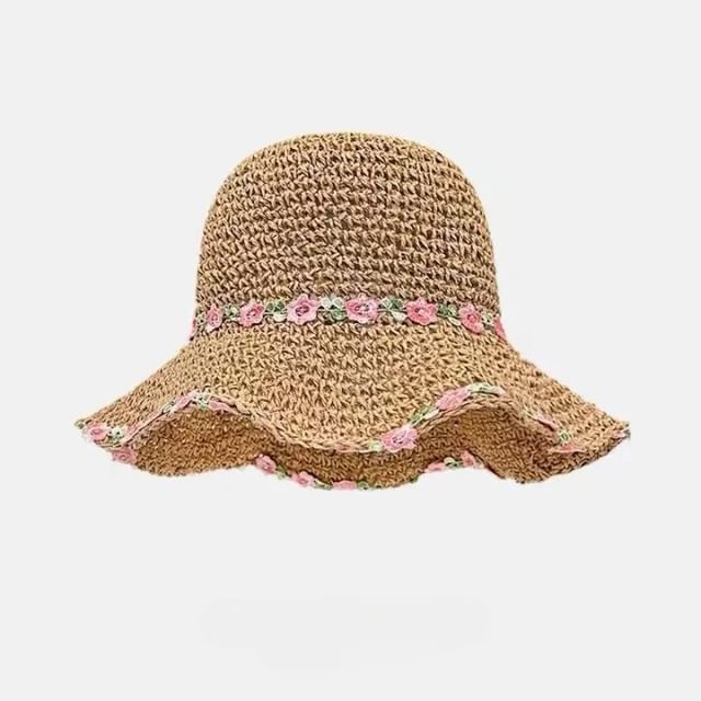 Straw Sun Floral Hat