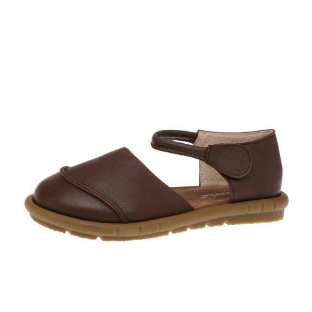 Leather D'Orsay Shoes Platform Faux