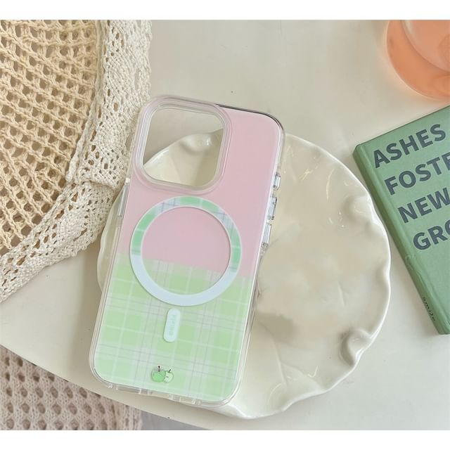 Plaid (Compatible Magnetic with Phone Apple MagSafe) Case