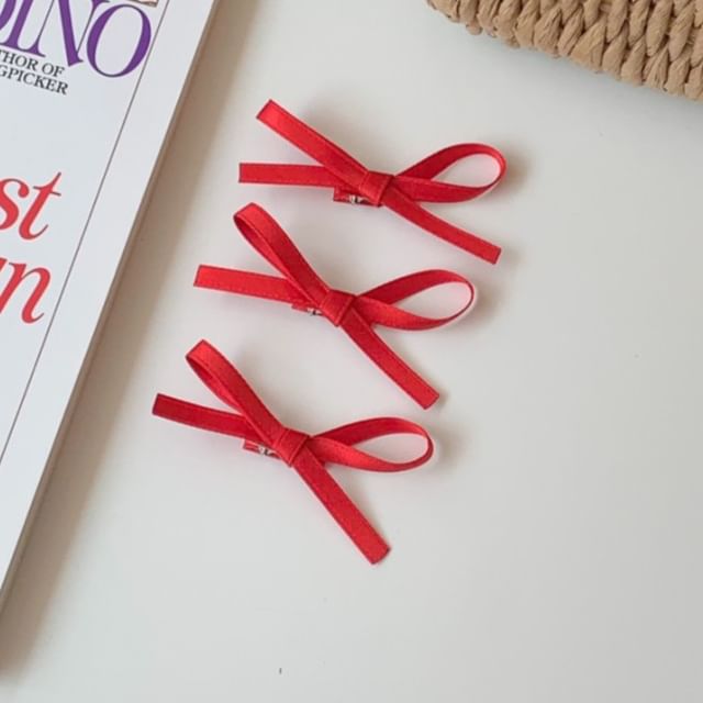 Plain Hair Clip Set of Bow 3: