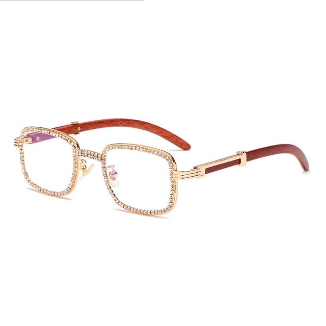 Frame Sunglasses Rhinestone Square