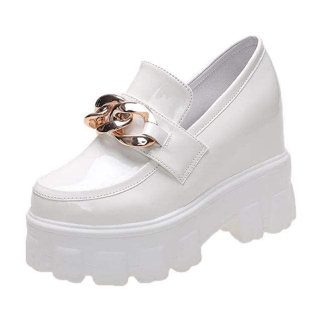 Wedge Platform Loafers Hidden