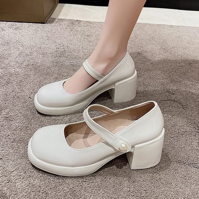 Heel Platform Pumps Jane Block Mary