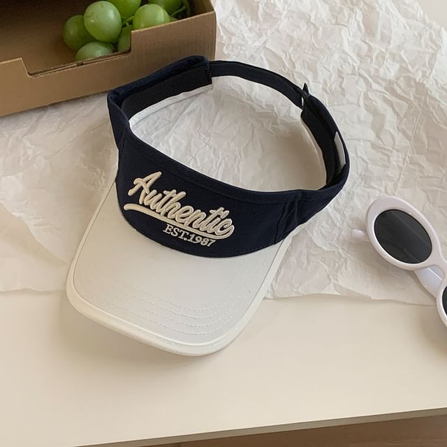 Embroidered Sun Visor Two-Tone Lettering