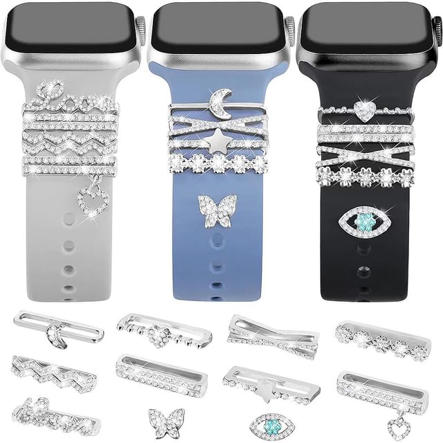 Rhinestone (Various Charm Apple Designs) Watch for Band