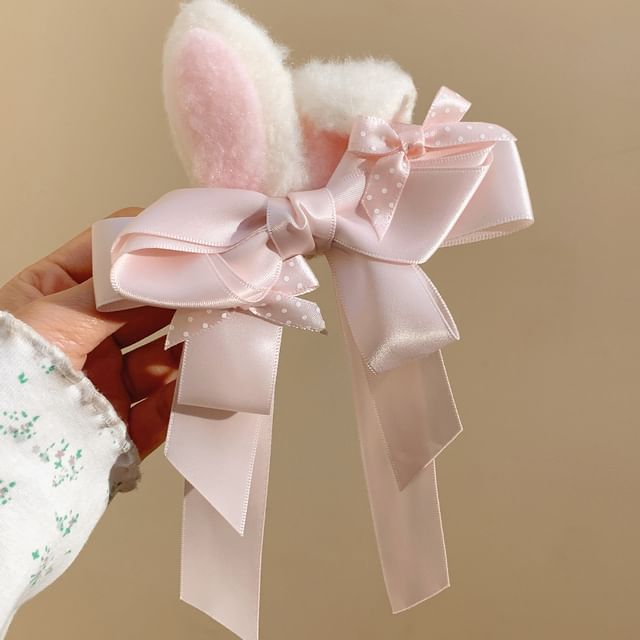 Rabbit Hair / Ear Set Clip Bow