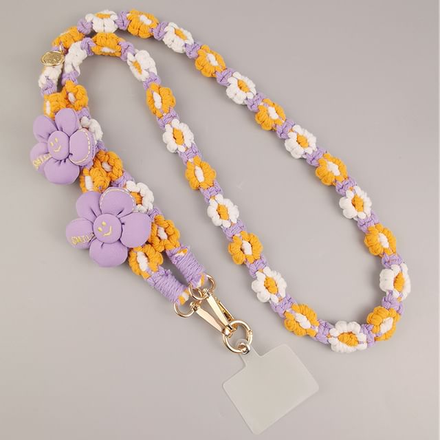 Flower Pad Phone Lanyard with