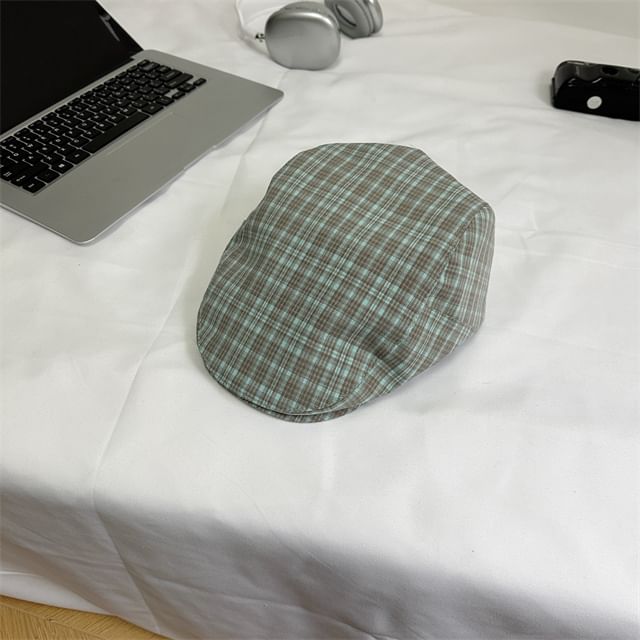 Plaid Flat Cap