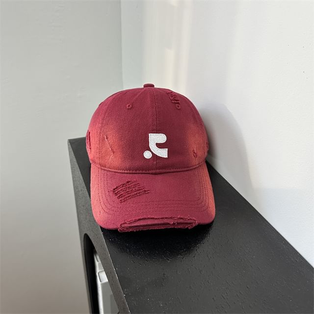Cap Embroidered Baseball Distressed