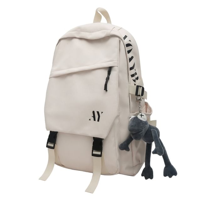 Lettering Flap Backpack