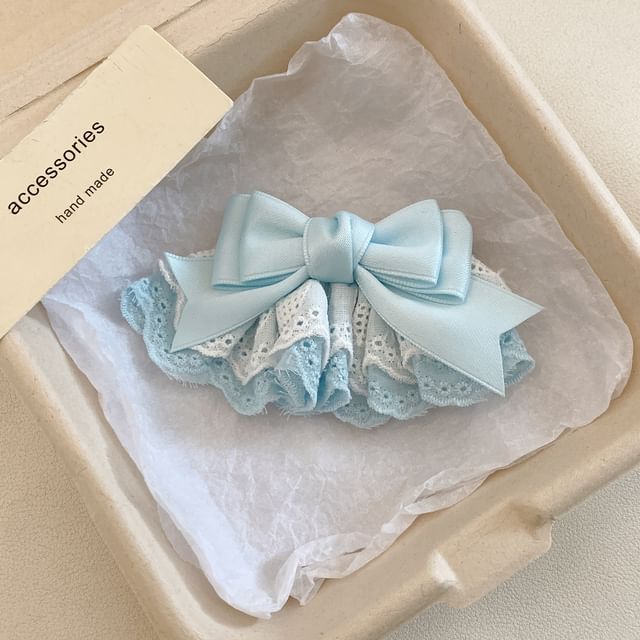 Lace / Hair Bow Set Clip
