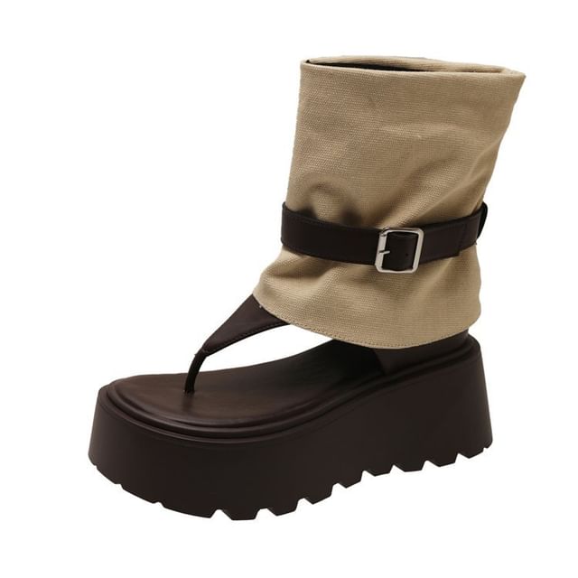 Short Thong Boots Platform