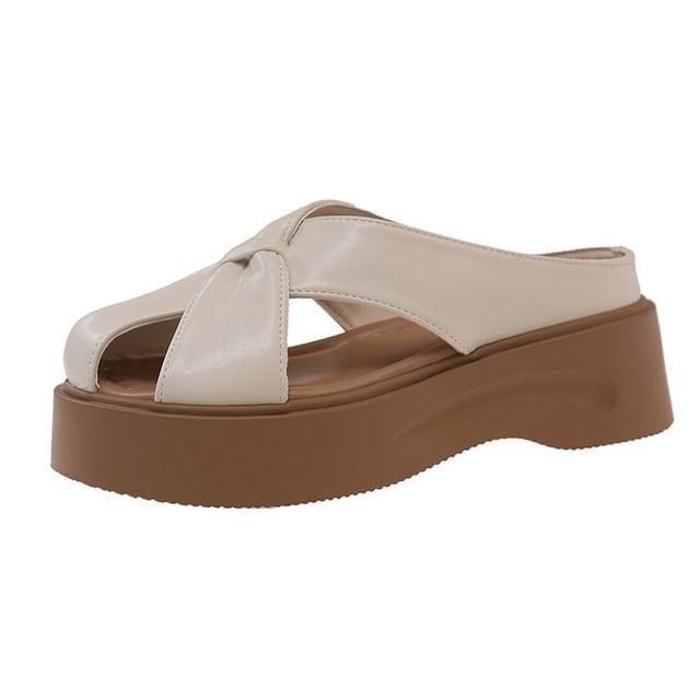 Platform Plain Mules Cross