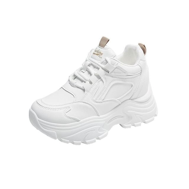 Panel Sneakers Wedge Platform Hidden