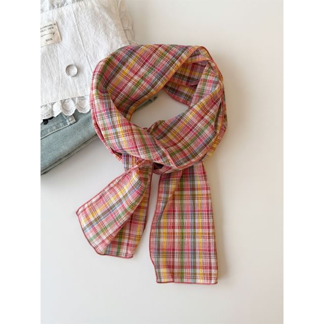 / Plaid Scarf Headkerchief