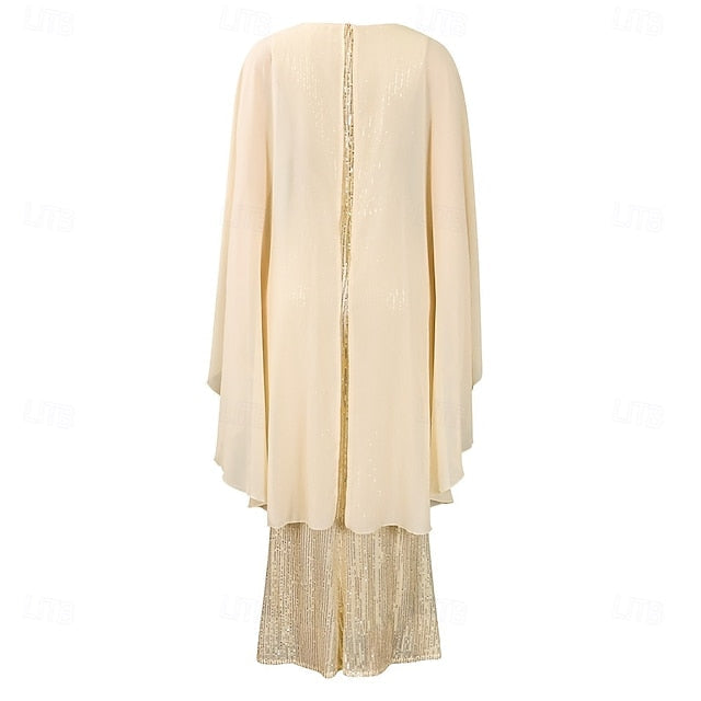 Crew of Length Dress Bride the Neck Floor Elegant Mother