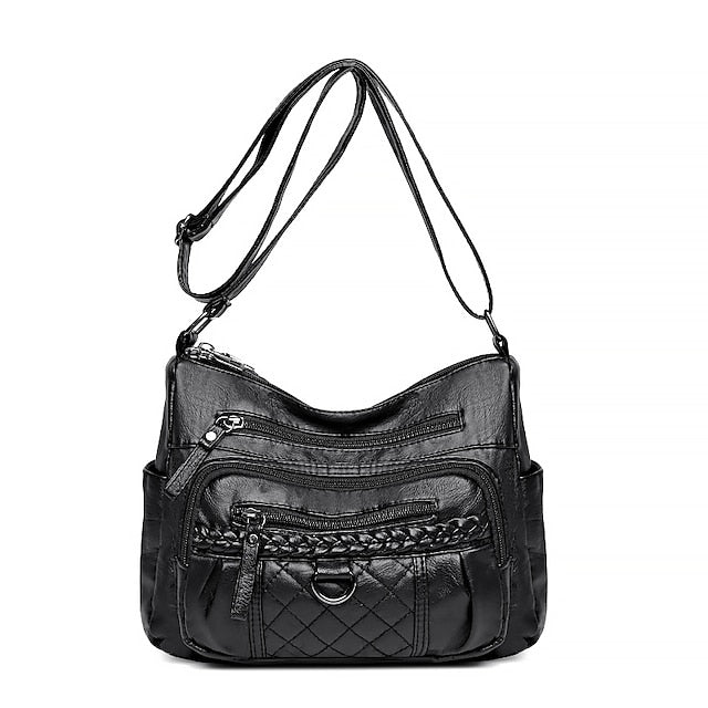 Hobo Bag PU Shoulder Leather Crossbody Women's