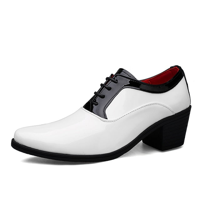 Oxford Red and Leather Patent Shoes Men's White Faux –