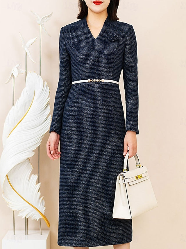 Elegant Sheath / Dress Bride V the Neck Vintage Mother Column of