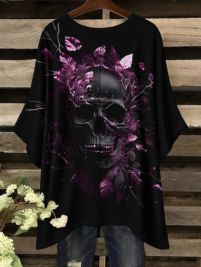 Women's Blouse Skeleton Graphic Skull Vintage Daily Casual