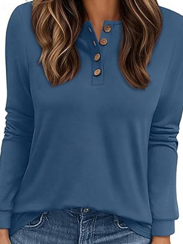 Women's Dressy Tops Buttons Plaid Plain Elegant Vintage