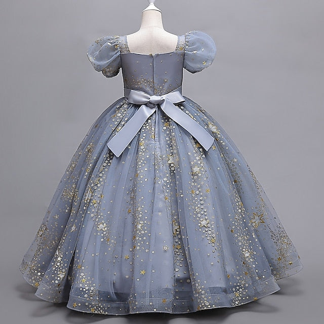 Dot Flower Girls' Dress Party Polka Star Short Kids