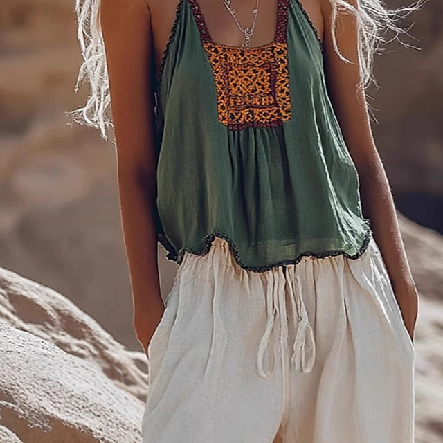 Women's Boho Shirt Blouse Print Flower Modern Casual Boho
