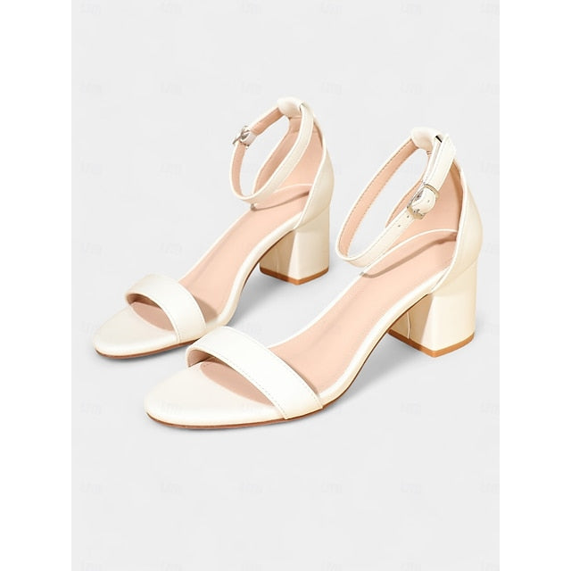 Stylish Heel Block with Ankle Sandals Gold Women's Glitter