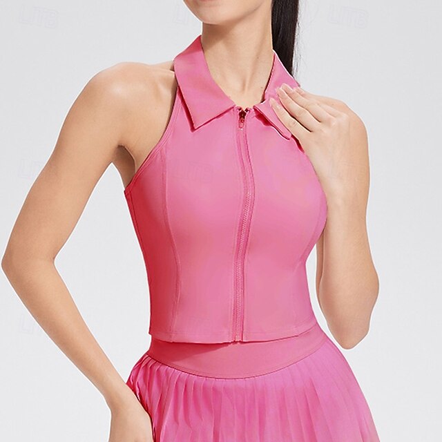 Women's Solid Colored Halter Tank Top UV Protection Quick