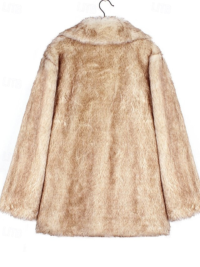Furs Fur Faux Comfortable Coat Warm Women's