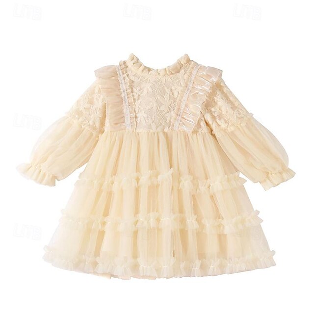 Solid Flower Girls' Kids Dress Party Girl Long Color