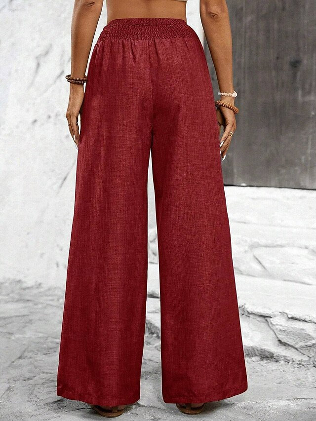 Women's Trousers Casual Pants Straight Vacation Fashion