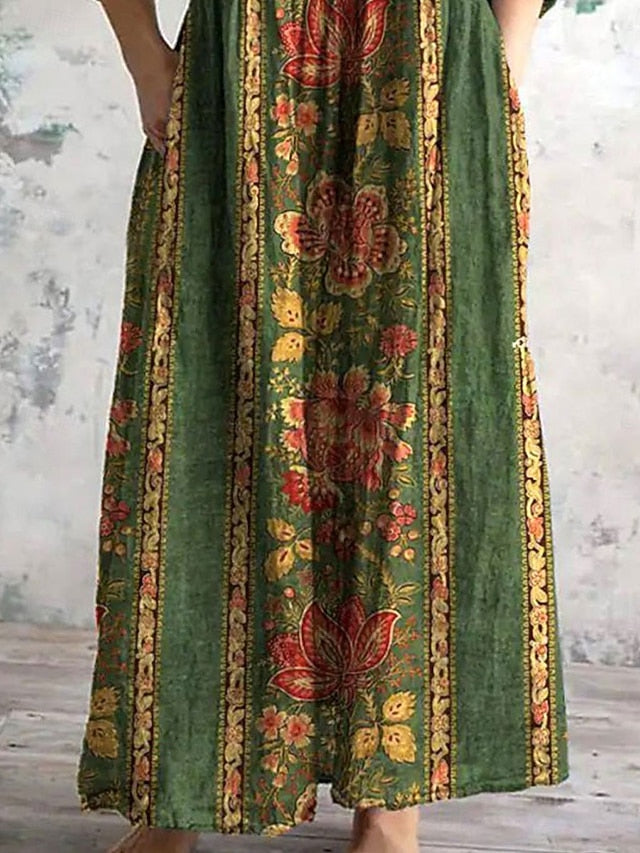 Women's Midi Dress Sundress A Line Dress Vacation Casual
