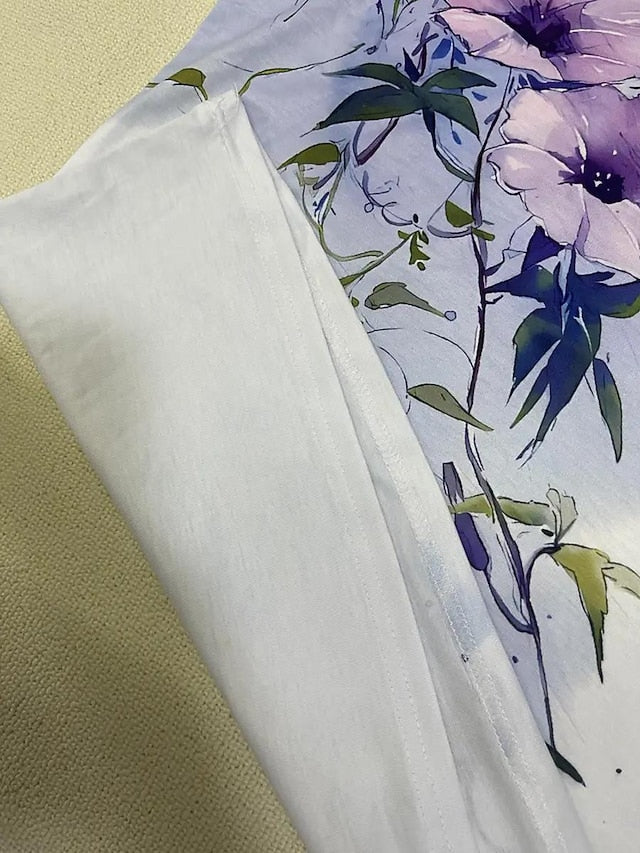 Women's T Shirt Casual Floral Print Short Sleeve Regular