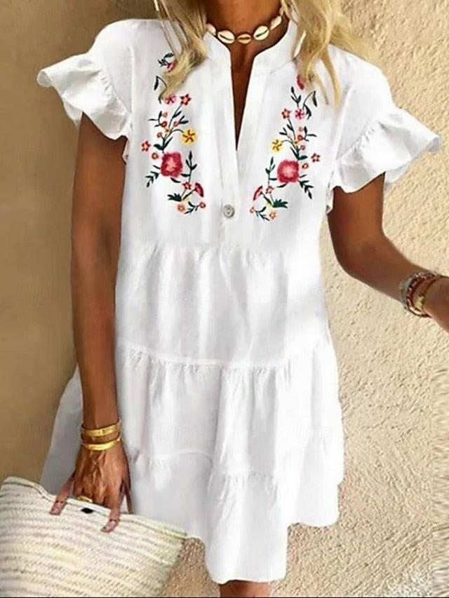 Women's Mini Dress Casual Dress Floral Dress Summer Dress