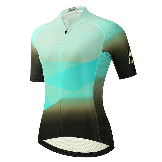 Women's Cycling Jersey Geometric Short Sleeve Bike Jersey