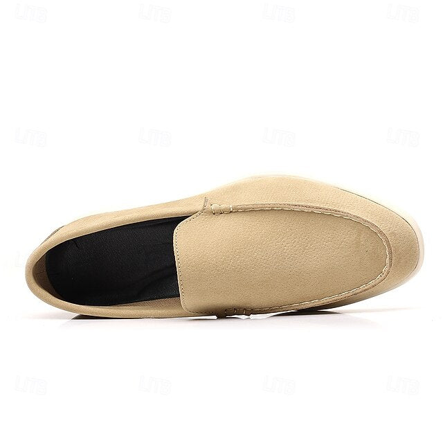 Blue – Faux Men's Loafers Slip-On Light Breathable Casual