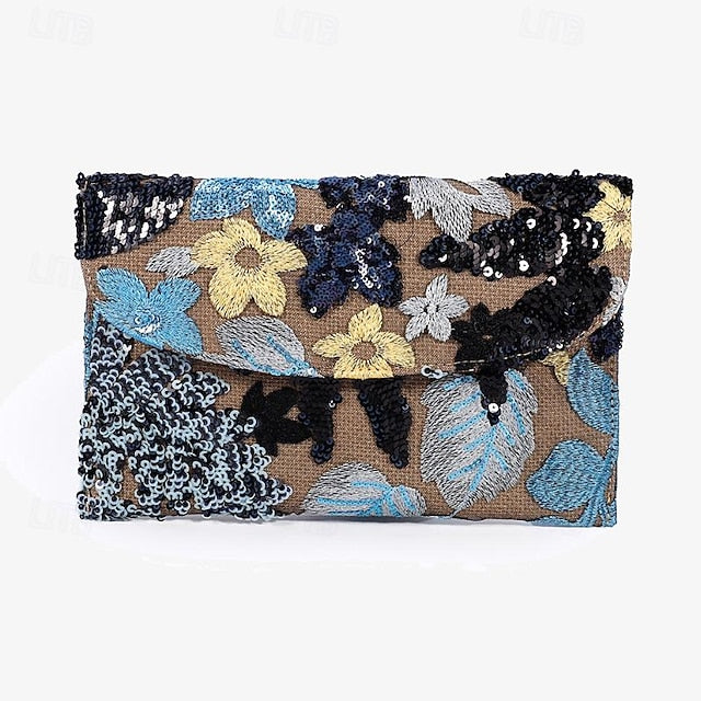 Clutch Women's Embroidered Handheld Floral - Bag Evening