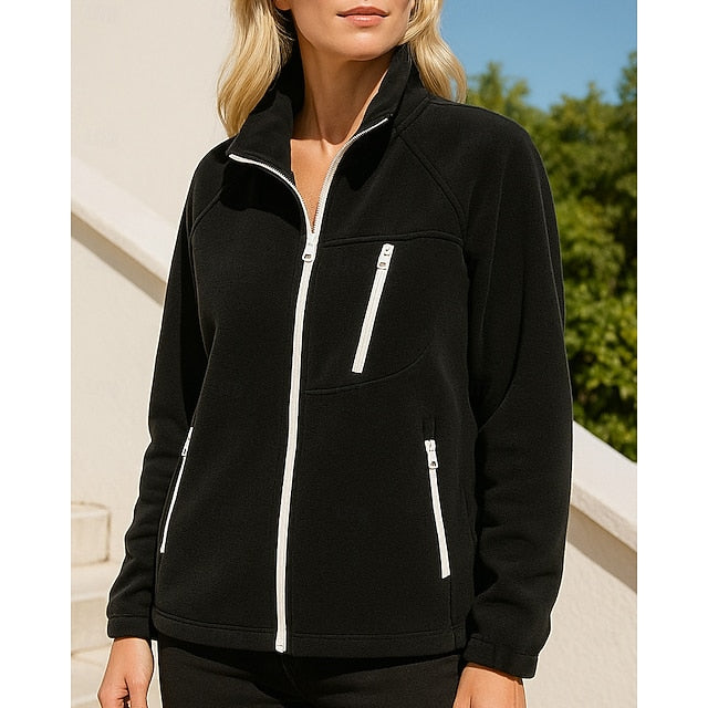 Women's Winter Coat Full Zip Jacket Polar Fleece Jacket