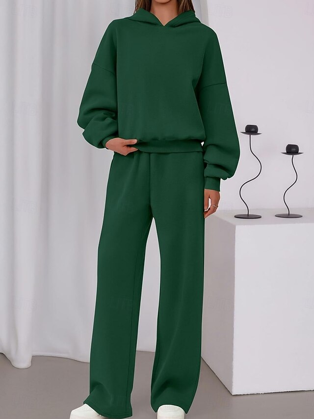 Women's Two Piece Sets Hoodie Tracksuit Long Sleeve Hooded