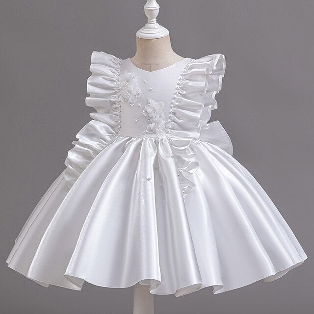 Party Sleeveless Toddler Wedding Girls' Floral Dress