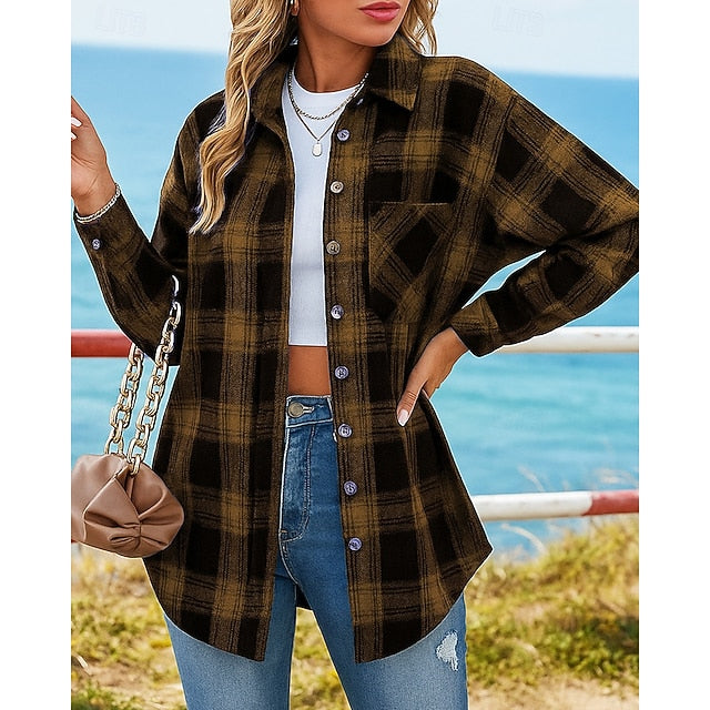 Women's Shirt Jacket Lounge Top Long Sleeve Top Athleisure