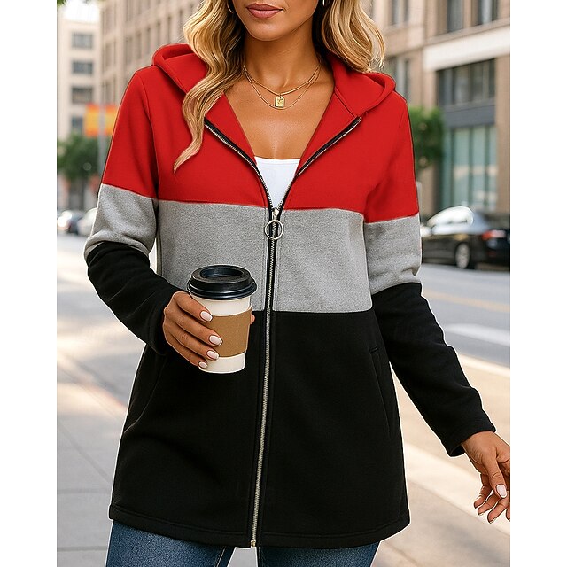 Women's Hooded Jacket Sport Jacket Long Sleeve Top