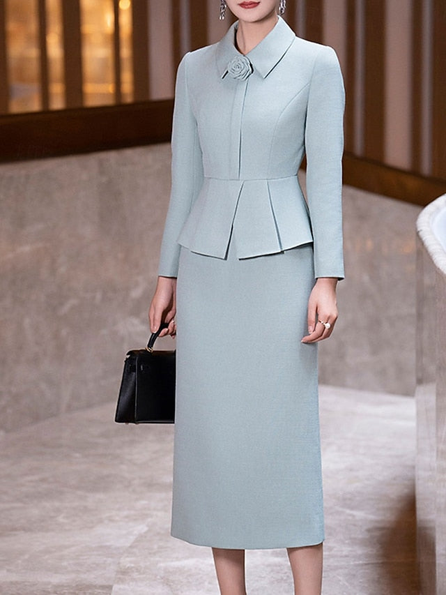 Shirt Sheath Vintage Mother Column of Elegant Dress / the Bride