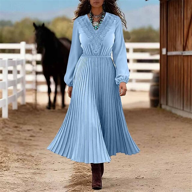 Women's Midi Dress Lace Dress Sheath Dress Swing Dress